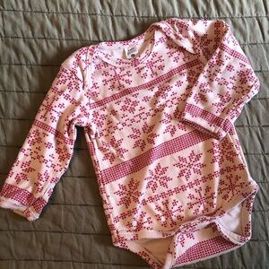 Kate Quinn Baby Onesie Red Fair Isle, 12m organic cotton